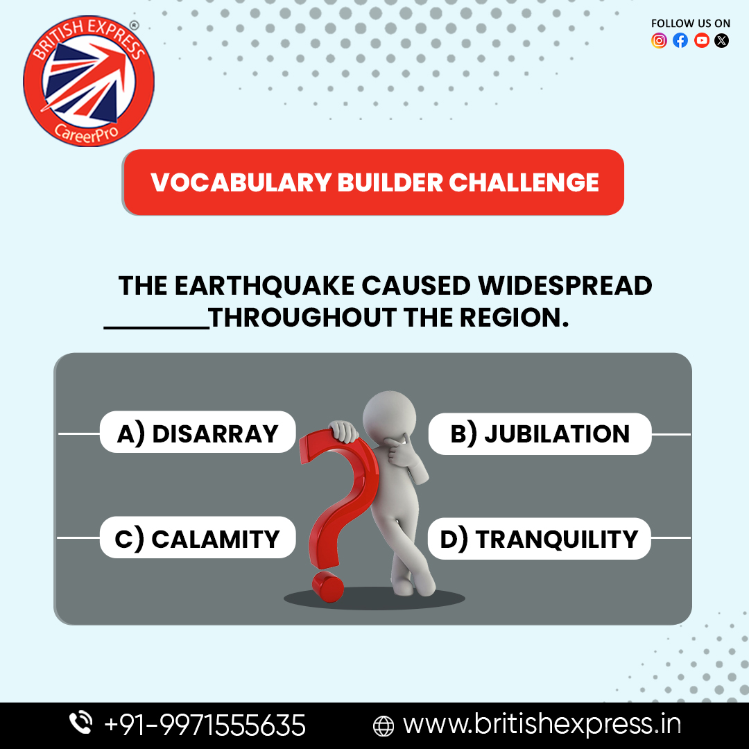 express_british's tweet photo. Challenge your vocabulary and see if you can choose the right word!📚 

Join our expert-led courses and become a language pro!

🌐: https://t.co/4SlRkiHR1I 
📞: +91-9971555635  
. 
.
. 
#SpeakConfidently #BritishExpress #CommunicationSkills #EnglishSpeakingCourse #FluentEnglish https://t.co/0g98V80EoX