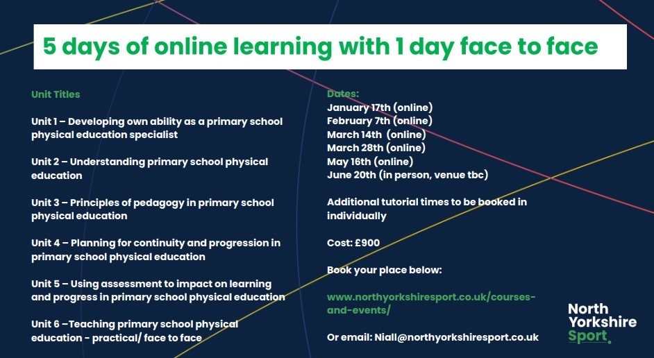 Interested in the overall delivery of the PE curriculum within primary schools? 

Are you a primary teacher, HLTA or TA?

Express your interest in the Level 5 Primary School PE Specialism course in January 

Link below ⬇️
zurl.co/qfni

#PrimaryPE
#PESSPA
#Education