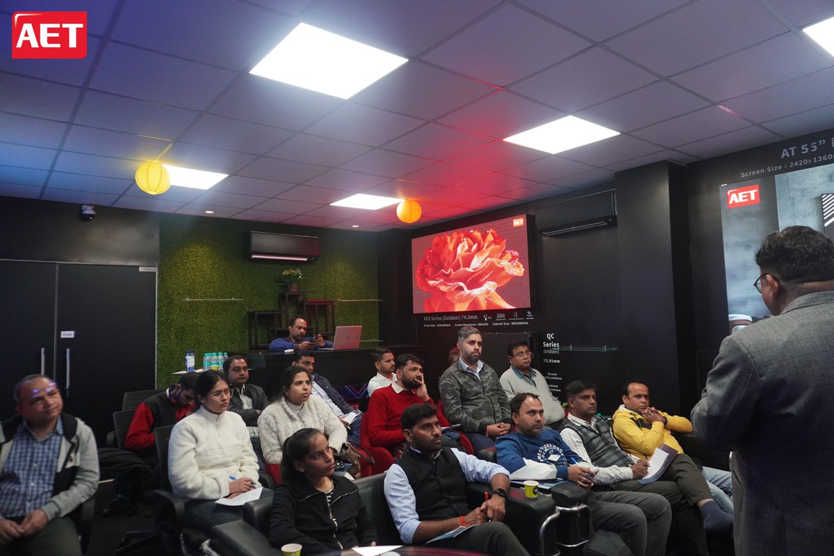 AETLEDDisplays's tweet photo. 📚 AET Learning Week at our Noida Center! Engaging sessions under AET Learning Academy &amp; AET Spark Program on LED display tech. Empowering skills, driving innovation! 🌟

#AETLearningWeek #AETDisplays #LEDTraining #InnovateWithAET #InnovateWithAET https://t.co/ao20ImUxcg