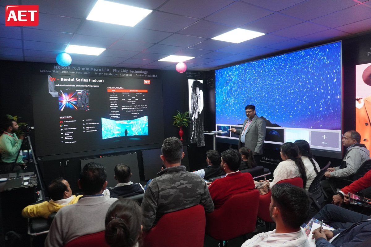 AETLEDDisplays's tweet photo. 📚 AET Learning Week at our Noida Center! Engaging sessions under AET Learning Academy &amp; AET Spark Program on LED display tech. Empowering skills, driving innovation! 🌟

#AETLearningWeek #AETDisplays #LEDTraining #InnovateWithAET #InnovateWithAET https://t.co/ao20ImUxcg