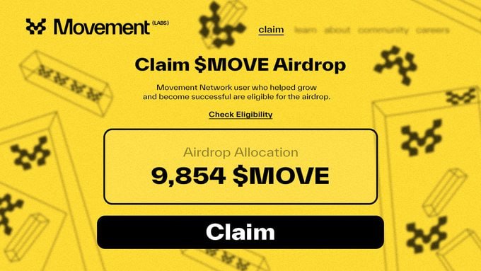 fola_o's tweet photo. 🪂 Your $MOVE Tokens Are Ready!

Eligible users can now access the $MOVE claim portal to secure their tokens. Verify your status today.
🌐 Start here: https://t.co/psFjBz1wu8

Be part of the growing $MOVE network—claim now! 🌟 https://t.co/MKLDOv4fXJ