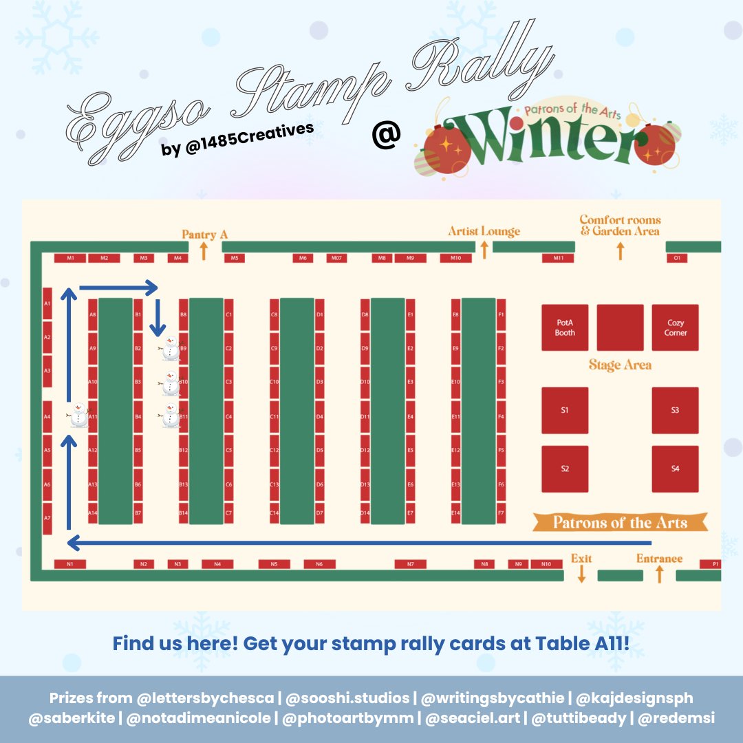 1485Creatives's tweet photo. Only 7 winners will be rewarded, so drop by &amp; be one of the lucky ones! 😌🍀

Check out the event map to help speed up your search 🗺️🔍

See you there, eris!

❄️ PoTA Winter
📅 December 14-15
📌 Elements at Centris, QC
🕙 10am-8pm
🎟 Entrance: ₱100

#PoTAWinter https://t.co/RPvztdz9ru