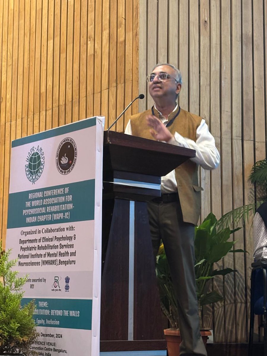 VijayNallawala's tweet image. It was an honour to be invited as Resource Person at the WAPR Conference, NIMHANS, Bengaluru, held on Dec 6th &amp;amp; 7th
(World Association for Psychosocial Rehabilitation)
Exchanged views, connected &amp;amp; reconnected with fine people in the MH health space
#Mentalhealth #livedexperience