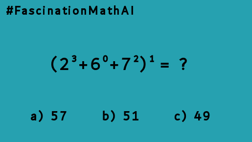FascinationMath's tweet image. #DailyMathPuzzle #MathIsFun #FacsinationMath
