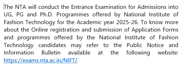 National Testing Agency tweet media