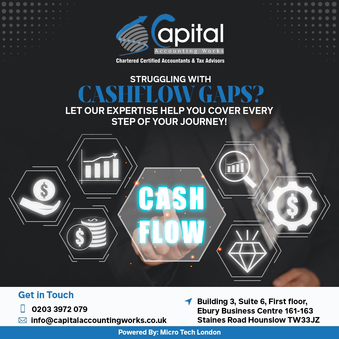 Accountants1UK's tweet photo. Struggling with cash flow? 💰✨

Capital Accounting Works keeps your finances on track with expert solutions.

📞 Contact us today for reliable support!

#capitalaccountingworks #cashflow #businessfinance #growthsolutions https://t.co/3GNyQqlASb