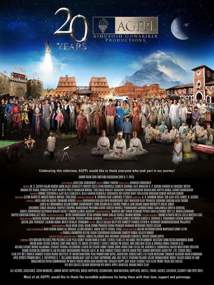 kamaalrkhan's tweet photo. Director #Ashutosh company #AGPPL is celebrating 20 Years journey!
#20YearsofAGPPL
@AshGowariker #sunitagowariker #vishwanggowariker @KGowariker @EpigramOnline https://t.co/ewmJC2rjg5