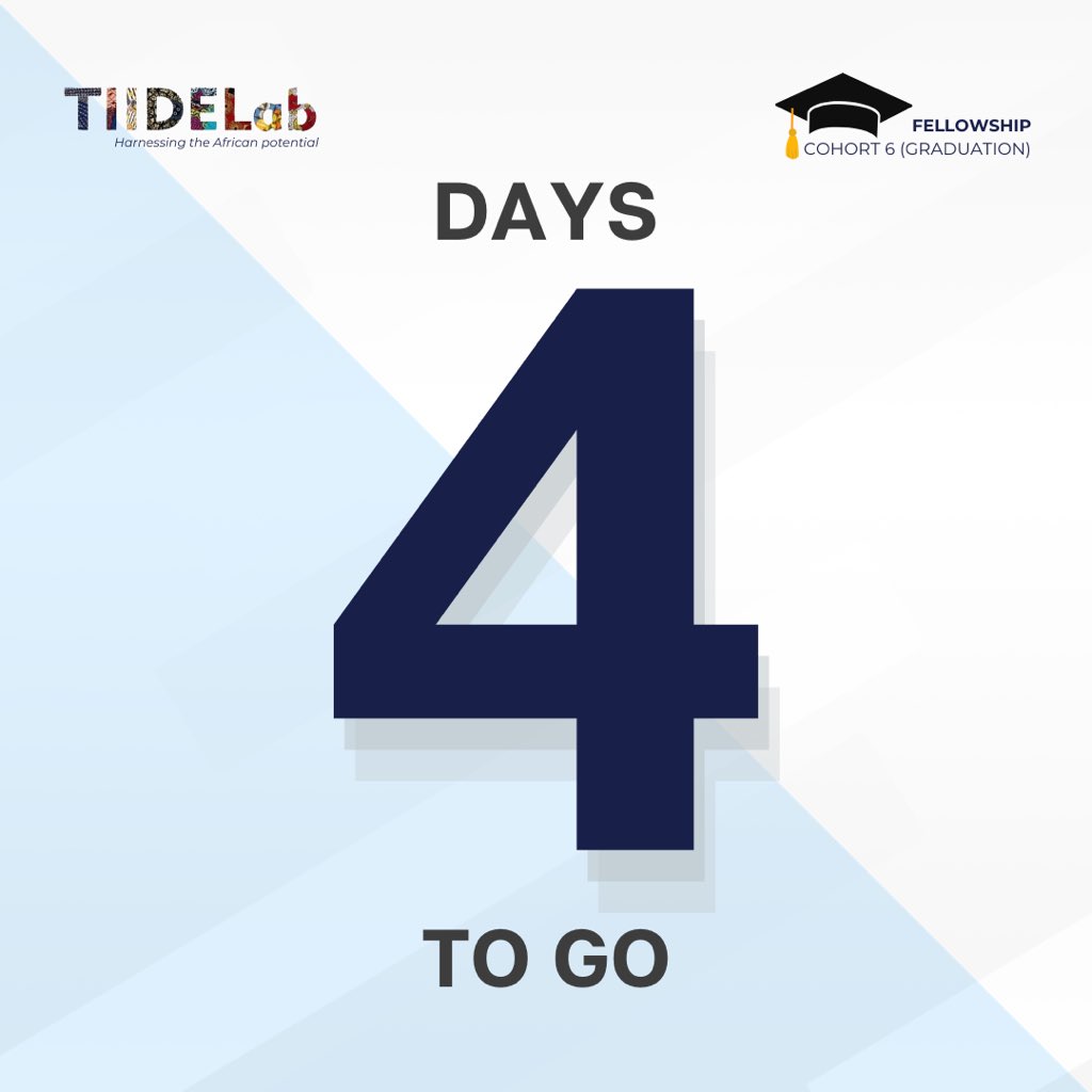 TIIDELab's tweet photo. Let the countdown begin, it’s 4 days to go!
The stage is almost set for Demo Day 🎤
We’re counting down to an incredible showcase of Tech-powered solutions.
Mark your calendar: December 13, 2024.
Let’s make it happen together!
#5DaysToGo #TIIDELabFellowship #TIIDELab https://t.co/SUBY5DYtxG