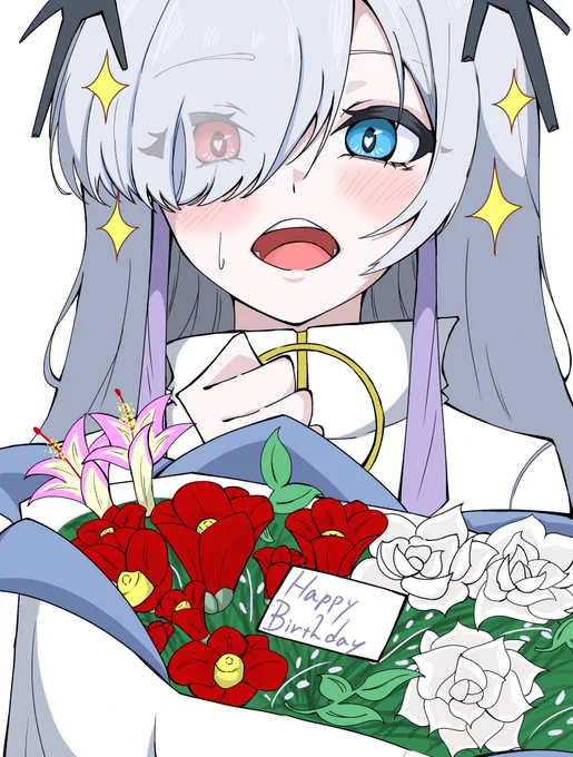#星界 #星界美術部 「こ…この花束を…私に…!?」 