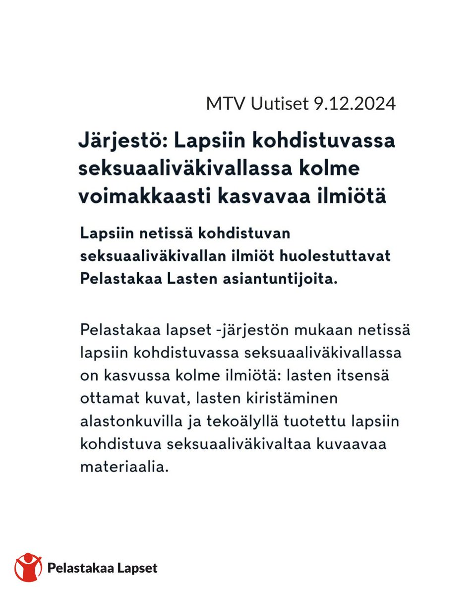 Pelastakaa Lapset tweet media