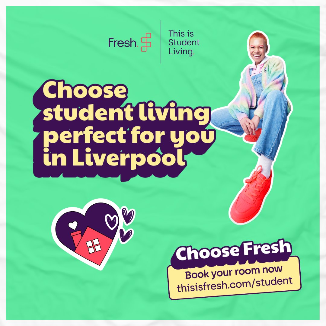 Choose student living perfect for you in Liverpool! Find out what Fresh has to offer, including all-inclusive bills*, friendly Residents' Teams, and excellent social spaces.  #thisisfresh #studentaccommodation  #JohnMoores #Liverpool #ad bit.ly/3AUFIDE