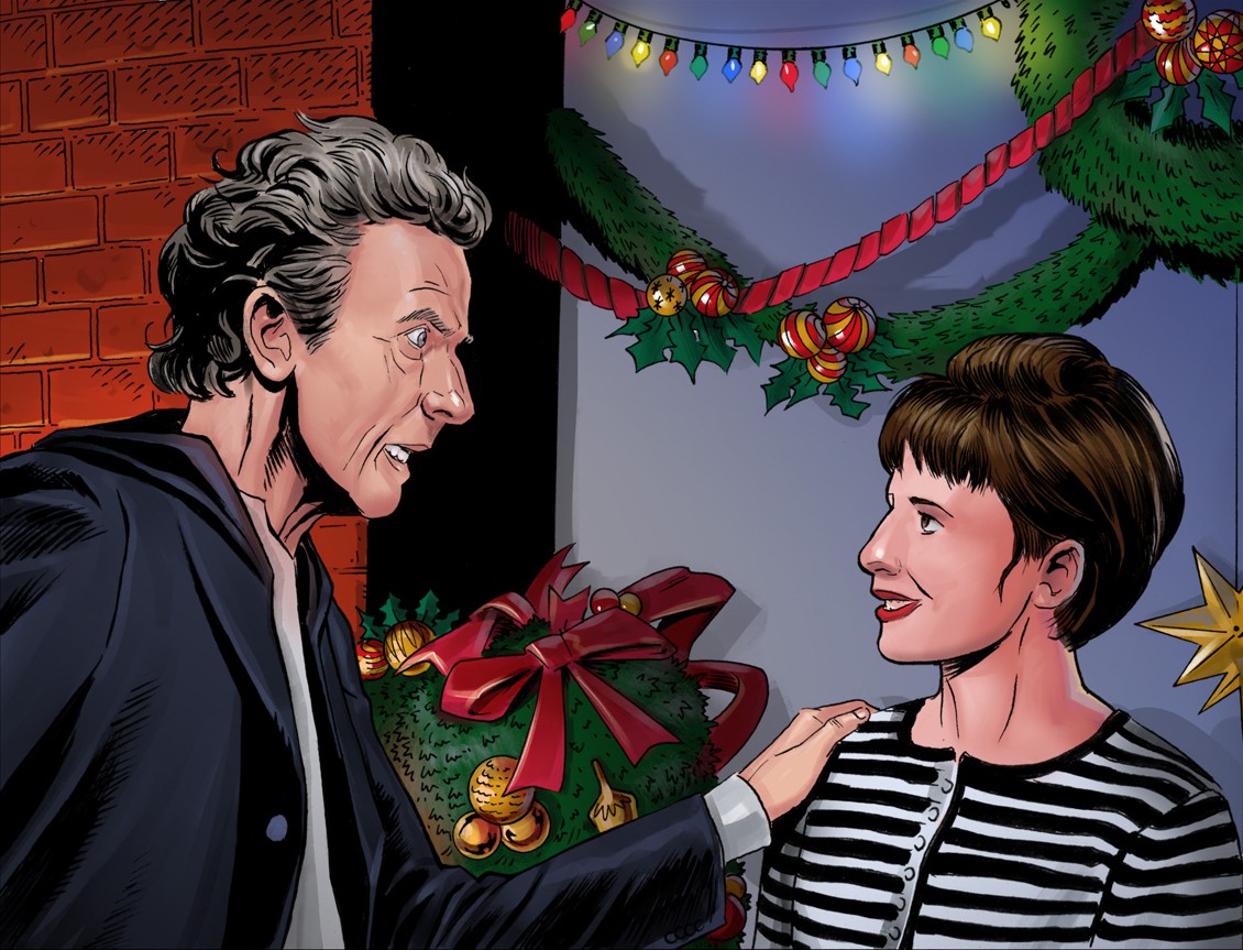 brinatello's tweet photo. #MondayMemories (Dec. 9 2015): #RelativeDimensions released with the #TwelfthDoctor (#PeterCapaldi) and #ClaraOswald (@Jenna_Coleman_). Publisher: @TitanComics Writers: @George_Mann/#CavanScott Artist/Colorist: @mar_laclaustra/@artbycarlos Covers: @68Lex #WillBrooks @neilslorance https://t.co/BqGrFPQhQt