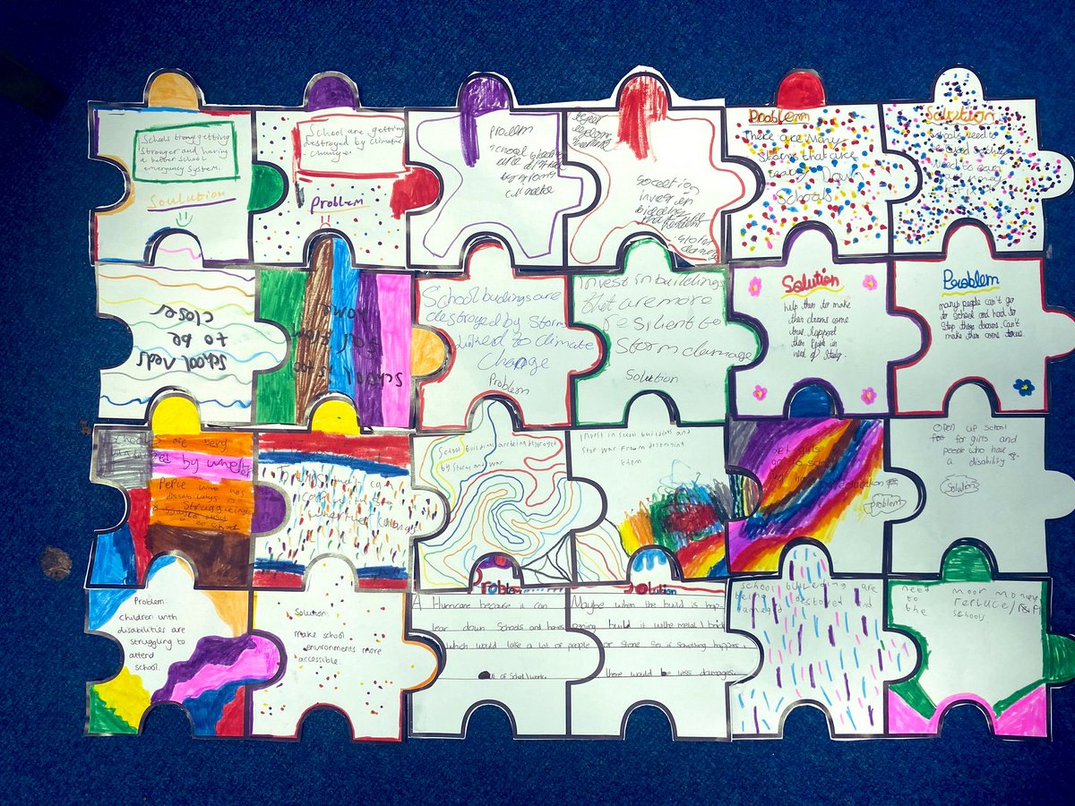 BalaamWood's tweet photo. Year 8 pupils have shared their ideas regarding the problems and solutions for worldwide access to education - @sendmyfriend 🧩📝 https://t.co/fA86kSBWhU