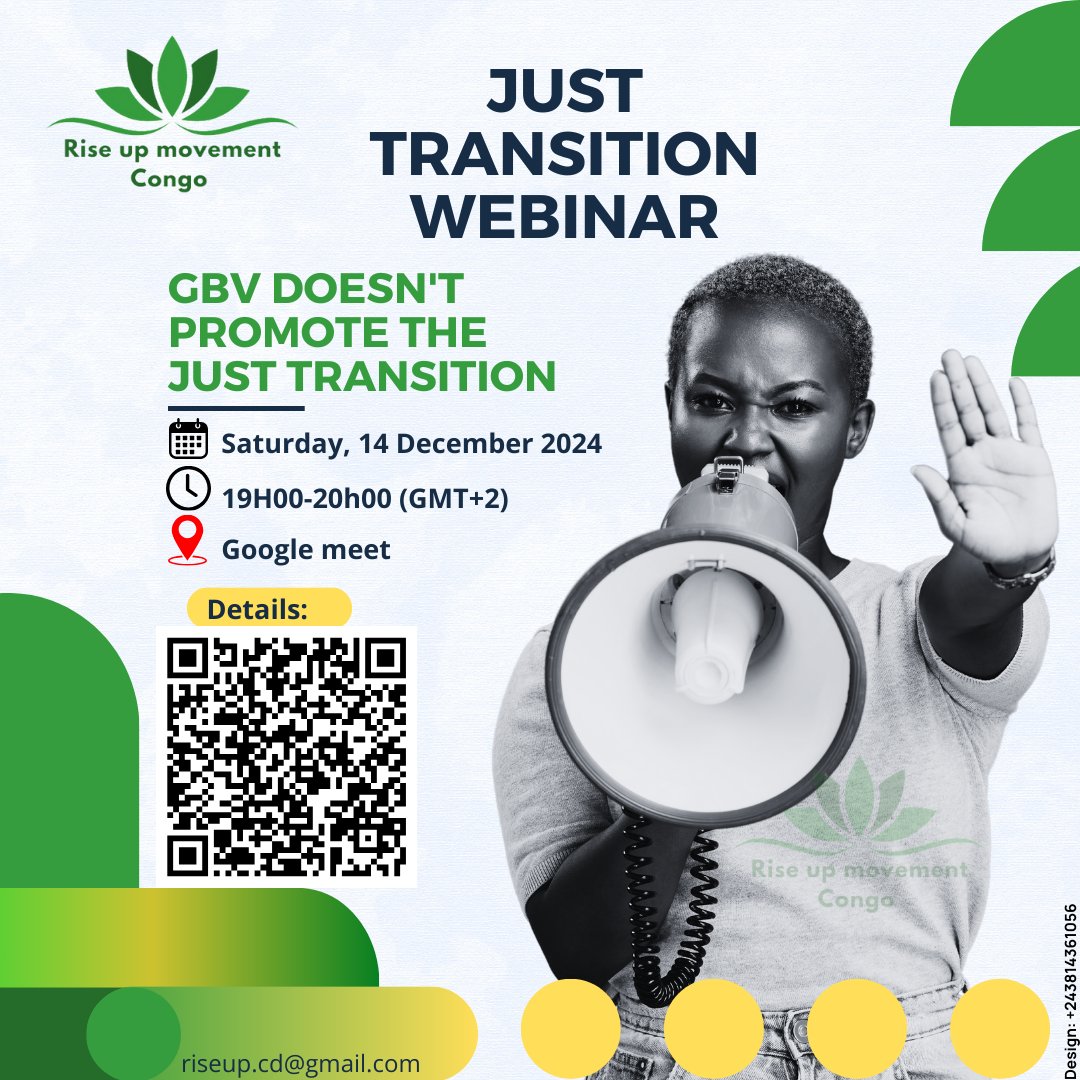 RiseUpCongo's tweet photo. Last activity of the year✨. Women from Congo and across Africa will be discussing the forms that #GBV takes, its impact on #JustTransition and how to combat it, to ensure the full inclusion of women and girls in the transition process. 

Details:
https://t.co/jGR9zTiWbb https://t.co/JKXWat70a5