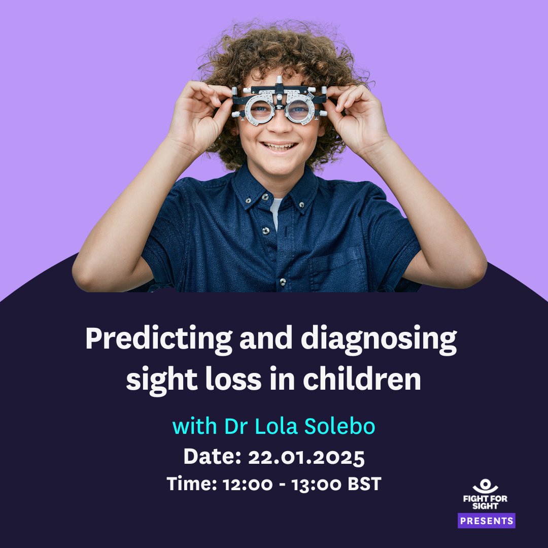 Join us on 22.01.2025 for our first #webinar of the year! Consultant in Paediatric Ophthalmology @GOSH &amp; <a href="/TEDx/">TEDx</a> speaker <a href="/lolaeyedoc/">Dr Lola Solebo 💙👶🏾👁️👩🏾‍💻</a>, will discuss diagnosing #SightLoss in children. 

Can’t make it? Sign up &amp; get the replay here! ow.ly/7oCm50UmyUq

#Research #VisionLoss