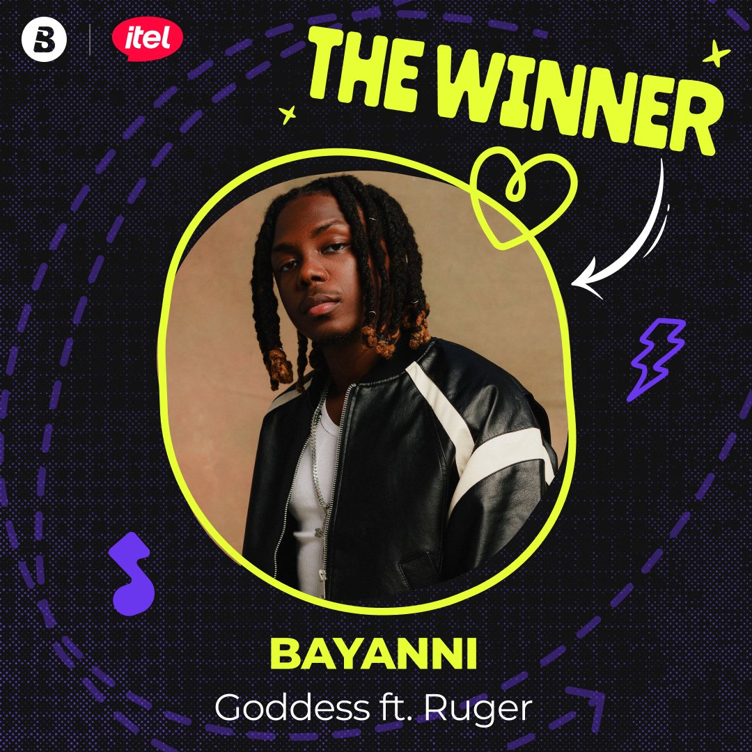BoomplayNigeria's tweet photo. Congratulations to our champion @itsbayanni for taking the top spot in the #BoomPlayxItel TopSpot Challenge! πππͺ
Special thanks to @itelnigeria for powering this epic challenge and rewarding our winners.
Stay tuned for more exciting challenges.
#TopSpotWinner #ItelBudsNeo3 https://t.co/tAyOhidokh