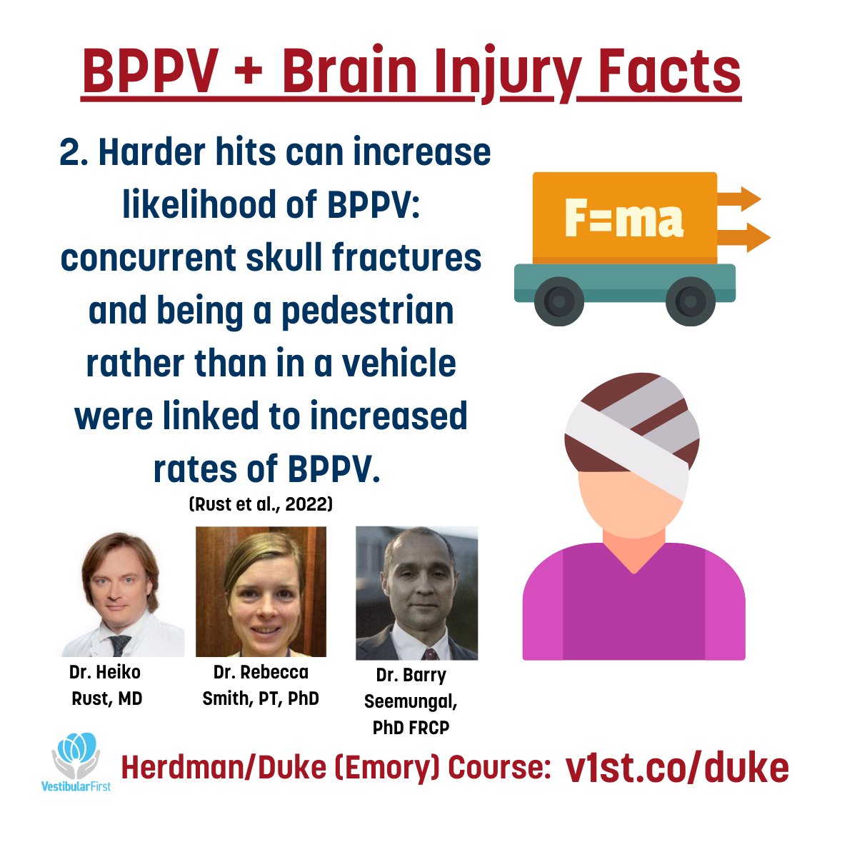 VestibularFirst's tweet photo. Do you see BPPV after brain injury? Learn all the nuances of assessment and treatment for BPPV and more: https://t.co/xIgXVDNOoe to sign up for the most GAME-CHANGING week-long in-person vestibular course at @EmoryUniversity, run by @Duke_DPT. #vestibularrehabilitation #bppv https://t.co/Oy3w232OM0