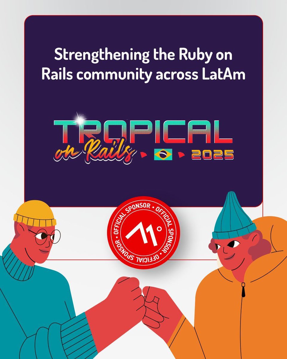 Codeminer42's tweet image. Once again, we are an official sponsor of Tropical on Rails, the premier LatAm conference for the Ruby on Rails community.

Supporting events like this is part of our commitment to empowering the Rails community worldwide. 🚀

#Codeminer42 #TropicalOnRails #RubyOnRails