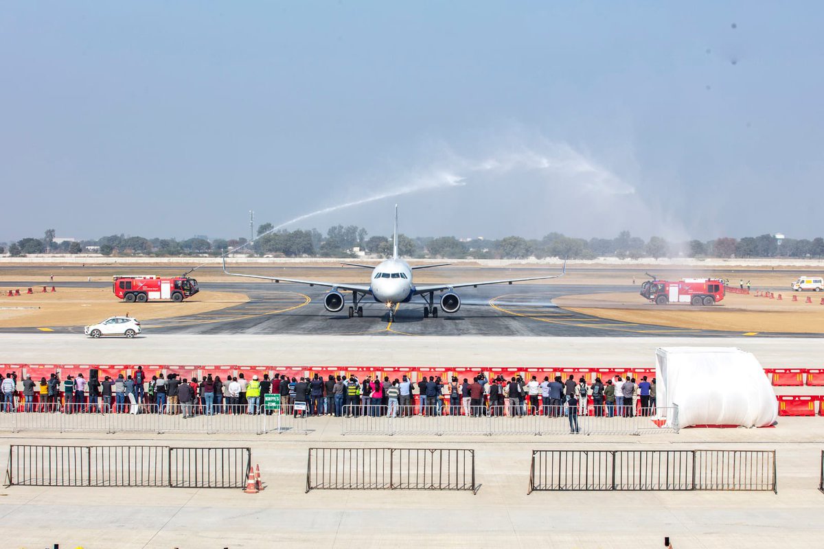 PoulomiMSaha's tweet image. The first validation flight at #NoidaInternationalAirport landed today 

The flight conducted by @IndiGo6E verified the airport’s approach procedures, confirming the accuracy and functionality of its navigational aids and air traffic control systems. #GettingThere