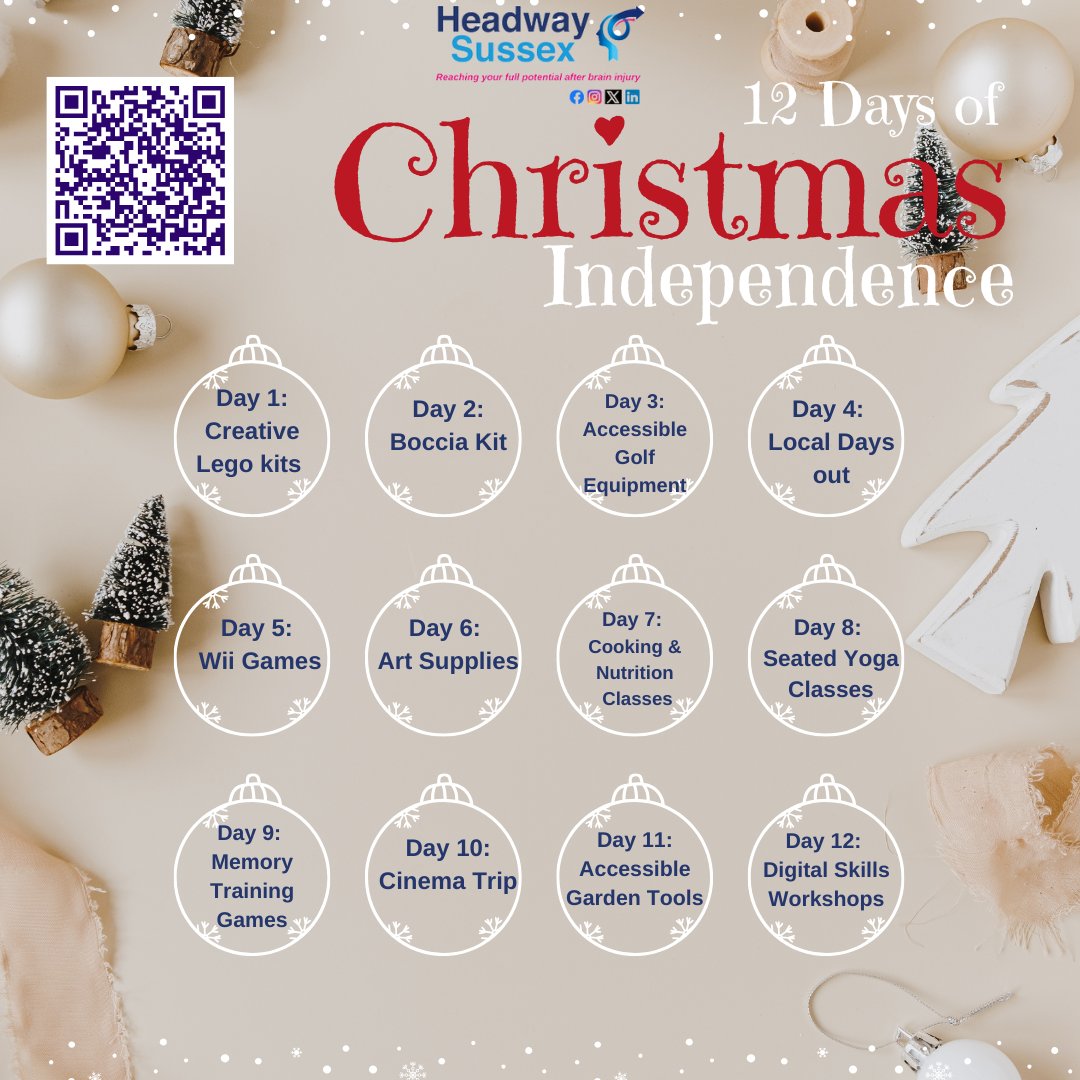 HeadwaySussex's tweet photo. 🎄Day 1 of 12 Days of Christmas Independence!🎄
Today’s focus: Creative Lego Kits—fun & impactful for brain injury recovery!
Lego helps boost fine motor skills, concentration, problem-solving & cognitive rehab.
👉 Donate: https://t.co/gEzpO8ZlTa
#HeadwaySussex #GiftIndependence https://t.co/NOfovGoZ8c