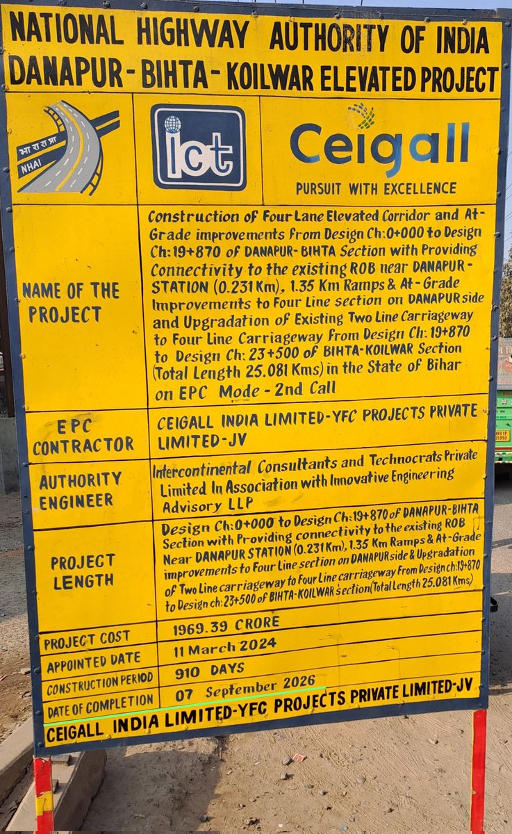 Index_Magadh's tweet photo. #DanapurNationalElevatedHighwayProject #Bihar #Bihta
#CeigallIndiaLimited #InfrastructureGrowth #Ceigall #ElevatedHighway #ElevatedHighwayProject #DanapurDevelopment #Patna #ProjectUpdate #BiharDevelopment #NationalHighway https://t.co/Z0YarJtk2c