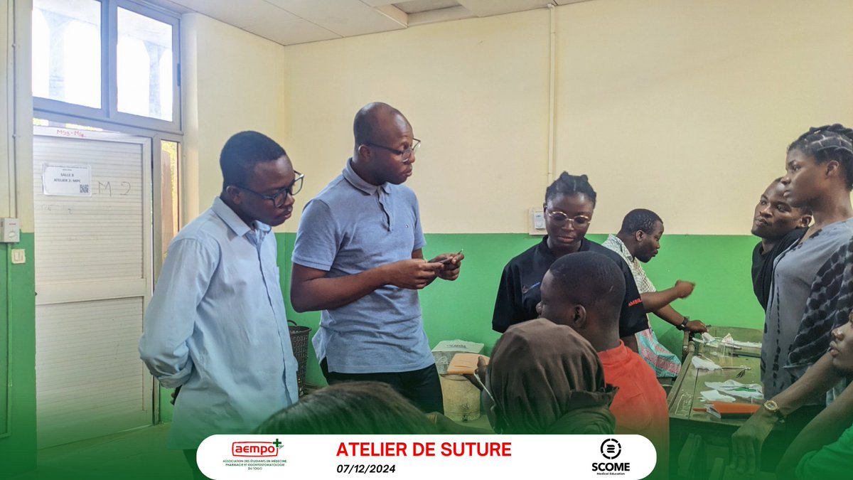 aemptg's tweet image. 📌📸C'était notre deuxième atelier de suture cette année avec le Docteur KEBALO, Médecin chirurgien pédiatre.
@sossokebalo

#suture #scometogo #scomelome #scome #aempolome #aempo #aempotogo