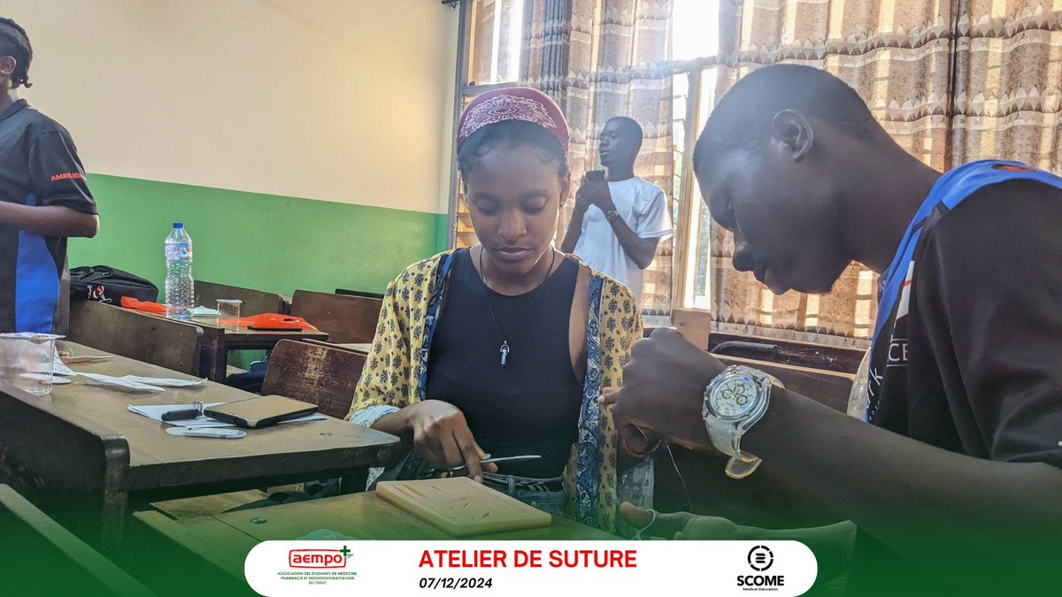 aemptg's tweet image. 📌📸C'était notre deuxième atelier de suture cette année avec le Docteur KEBALO, Médecin chirurgien pédiatre.
@sossokebalo

#suture #scometogo #scomelome #scome #aempolome #aempo #aempotogo