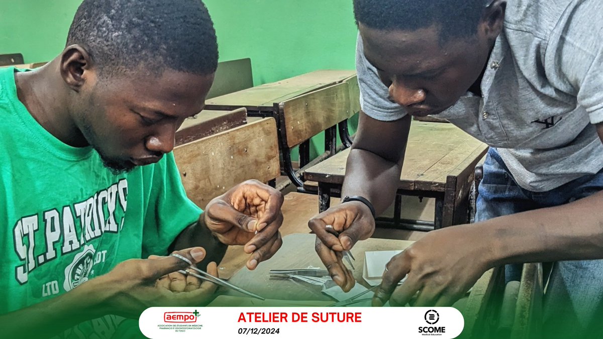 aemptg's tweet image. 📌📸C'était notre deuxième atelier de suture cette année avec le Docteur KEBALO, Médecin chirurgien pédiatre.
@sossokebalo

#suture #scometogo #scomelome #scome #aempolome #aempo #aempotogo