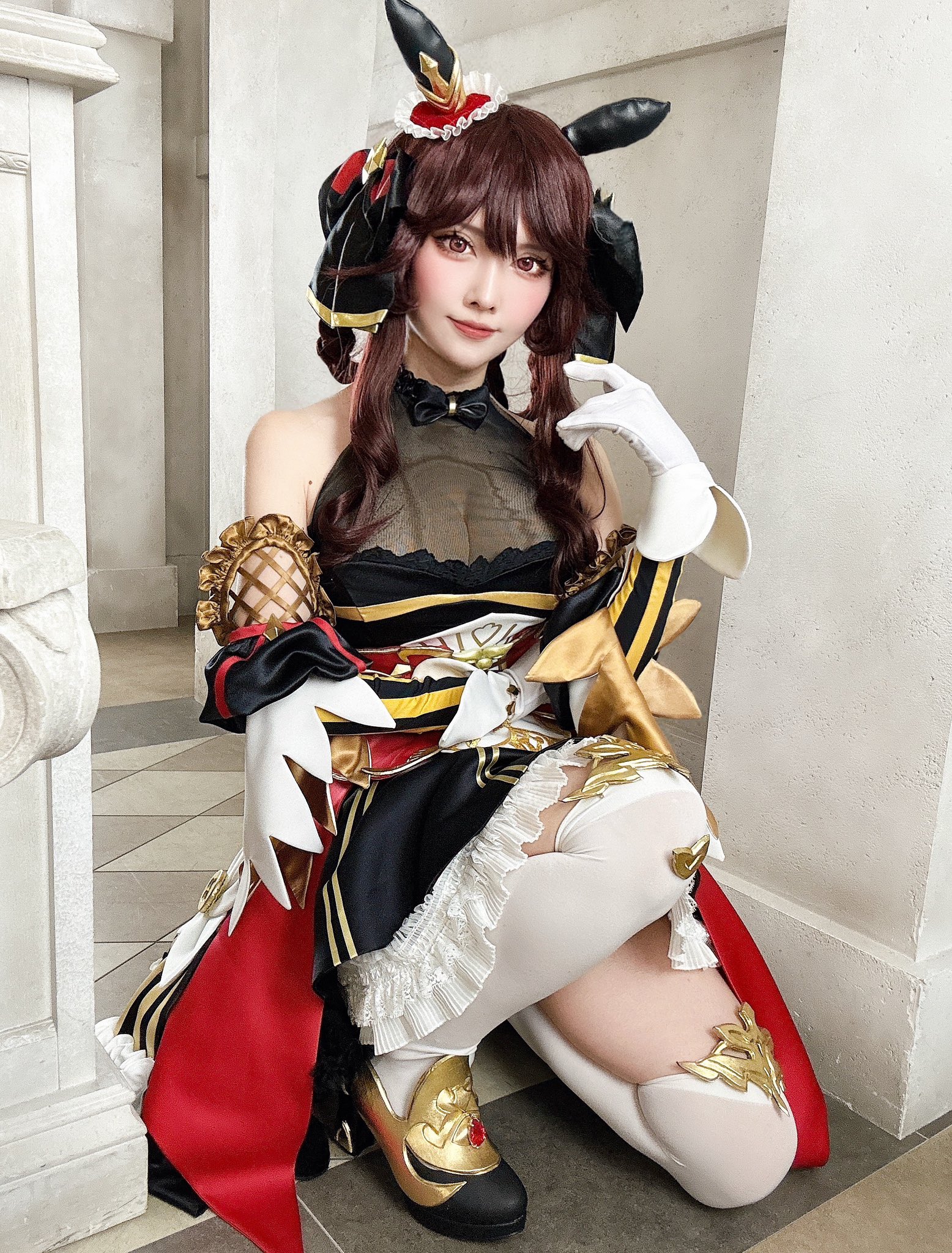 ジェンティルドンナ コスプレwig+耳+尾+靴 ジェンティルドンナ