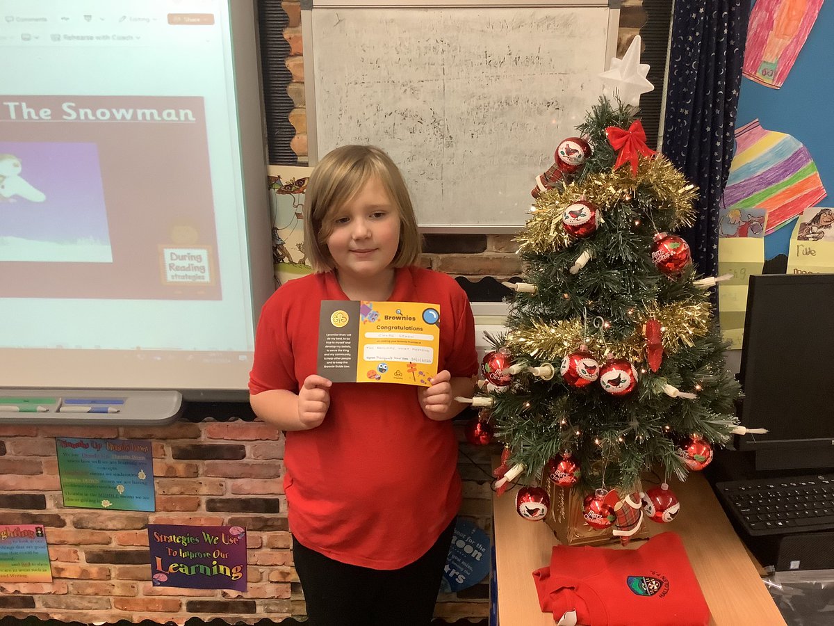 Well done to C on making your brownie promise.