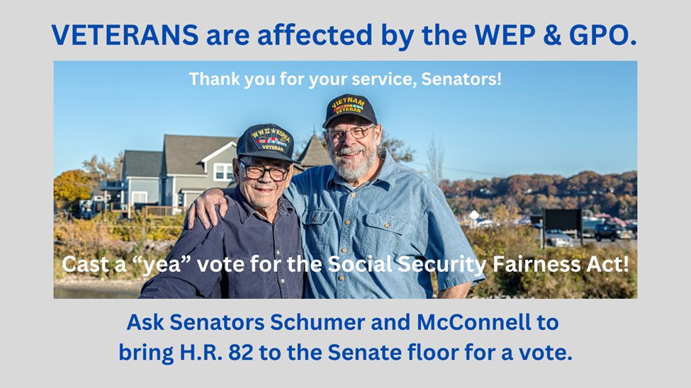 RepealWEP_GPO's tweet photo. @SenDanSullivan @SenTomCotton
@SenatorCarper @SenToddYoung
@SenJoniErnst @SenatorMarshall
@SenatorWicker @LindseyGrahamSC
#VetsVoteHR82 because #VetsHelpVets! https://t.co/yCvICSwb6e