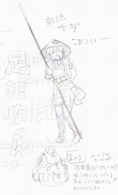 朝出かける前に描いたらくがき(部分) 