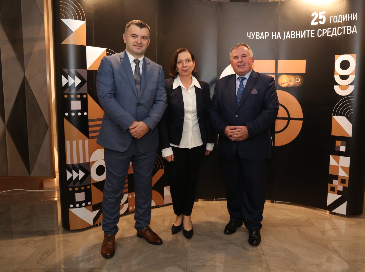 SAOofHungary's tweet photo. The State Audit Office of North Macedonia held its 25th anniversary celebrations in Skopje from 26 to 27 November 2024. Dr. Monika Karas, Vice-President of the @SAOofHungary , represented the #SAO  at the event. https://t.co/rkPtTSDTJt