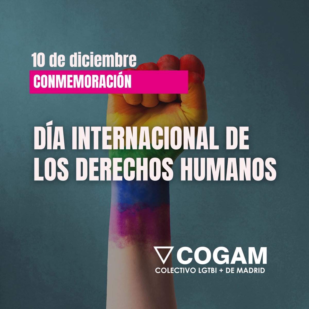Día Internacional de los #DerechosHumanos 🌍✊🏳️‍🌈

En este día recordamos que los derechos #LGTBI+ son derechos humanos.

Luchamos por un mundo donde la diversidad no sea motivo de discriminación, sino de orgullo.

#DíaDeLosDerechosHumanos