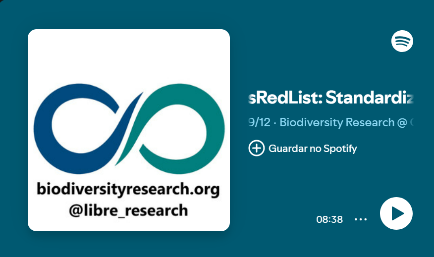 Laboratory for Integrative Biodiversity Research (@libre_research) on Twitter photo 🎙️ NEW PODCAST ALERT!
Episode 4 covers sRedList. Learn how this platform it's speeding up efforts to save biodiversity!🌍
🎧open.spotify.com/episode/0hC5FW…
📖 Featured study: DOI: 10.1016/j.biocon.2024.110761
<a href="/IUCN/">IUCN</a> <a href="/libre_research/">Laboratory for Integrative Biodiversity Research</a> <a href="/CE3CResearch/">CE3C</a>
#biodiversity #conservation 🎙️ NEW PODCAST ALERT!
Episode 4 covers sRedList. Learn how this platform it's speeding up efforts to save biodiversity!🌍
🎧open.spotify.com/episode/0hC5FW…
📖 Featured study: DOI: 10.1016/j.biocon.2024.110761
<a href="/IUCN/">IUCN</a> <a href="/libre_research/">Laboratory for Integrative Biodiversity Research</a> <a href="/CE3CResearch/">CE3C</a>
#biodiversity #conservation