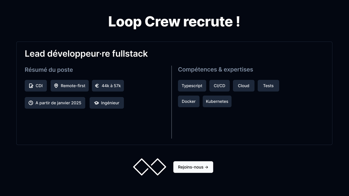 louisrob_'s tweet photo. [CDI dev fullstack remote-first]
Tu es passionné·e de développement web et tu souhaites pousser tes compétences sur des projets complexes ?

Au-delà du code, tu as envie d’avoir un impact sur le monde réel ? https://t.co/Y8NtFDu23n