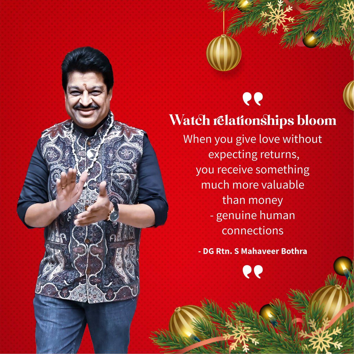 Rotary3233's tweet photo. DG Mahaveer Bothra’s secret? 200 birthday wishes a day, a diary that predates smartphones, and enough joy to rival Santa himself.
Read more  https://t.co/JfgWdOreit #BothraJi #RID3233 #Rotary3233 #Rotary #ServiceAboveSelf #StridesForService #RotaryReads #VoiceOfRID3233 https://t.co/ce9Um5mdmT