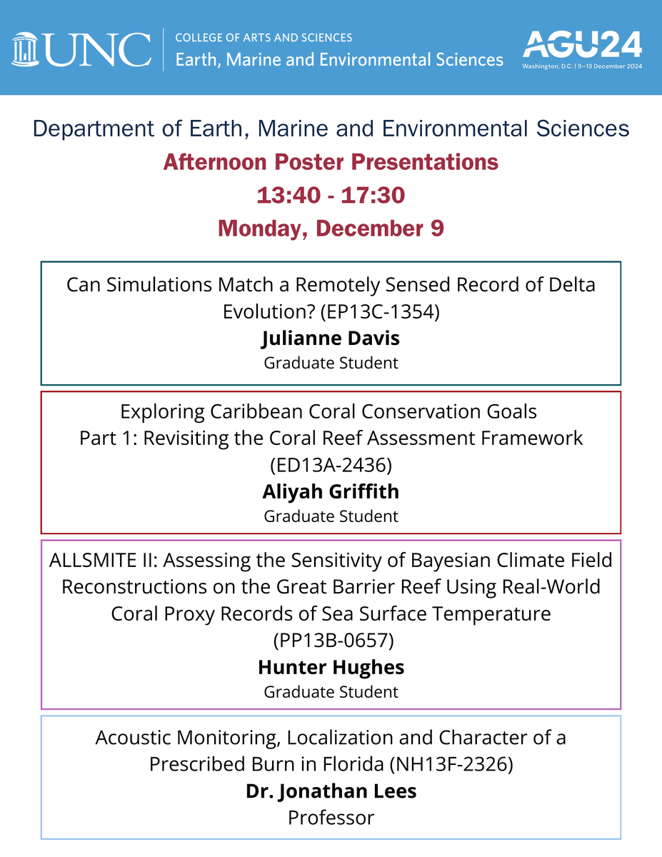 UNC Dept of Earth, Marine & Environmental Sciences tweet media