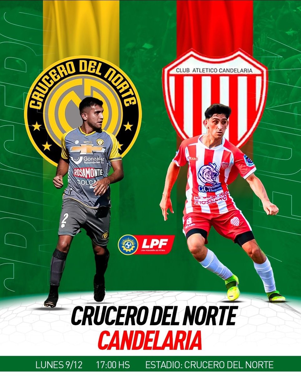 🔝Hay fútbol en Santa Inés 

⚽️ Crucero del Norte será local de Atlético Candelaria en el inicio de los 4tos de final del Torneo Clausura.

En caso de igualdad, la serie se definirá por penales.

#LaLigaDeTodos