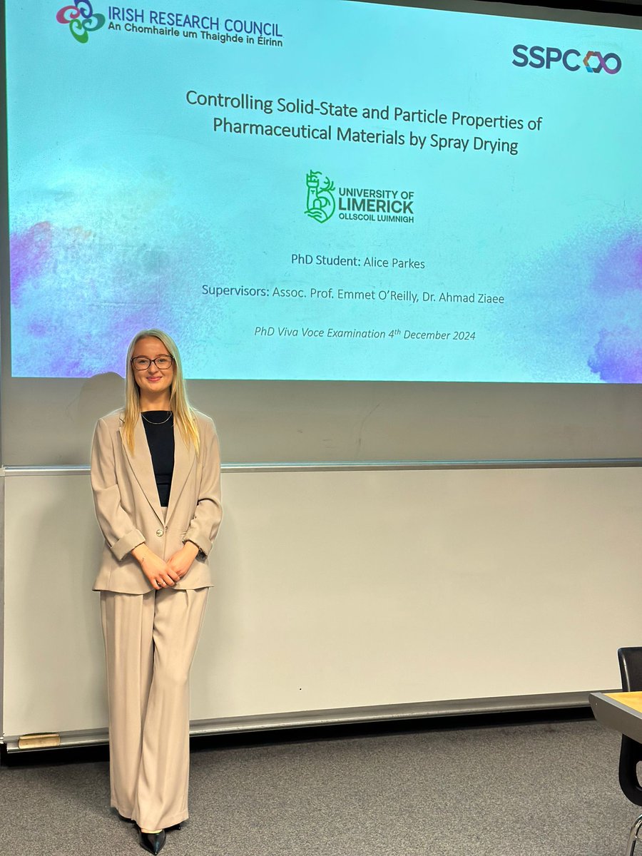 AliceParkes_'s tweet photo. Delighted to share that I successfully defended my PhD thesis last Wednesday. Thanks to my supervisors Prof. Emmet O'Reilly and Dr. Ahmad Ziaee for their guidance. Thanks to all of my collaborators, colleagues, friends and family for all their support! @IrishResearch @SSPCentre https://t.co/me5VnKw3lw
