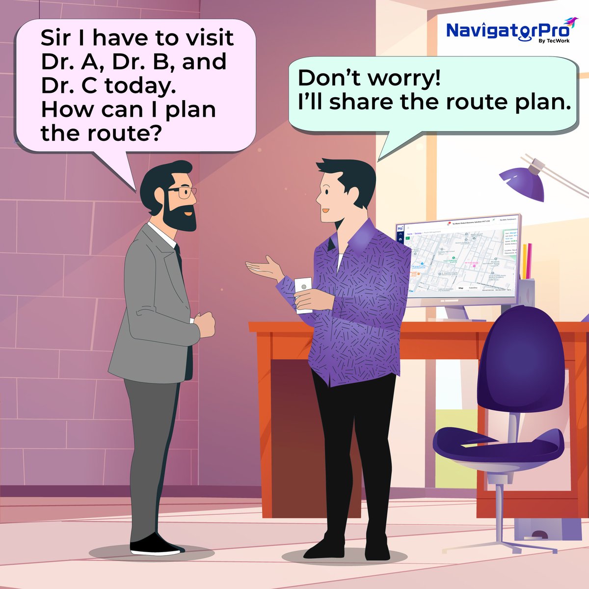 NavigatorPr0's tweet image. NavigatorPro allows you to define and plan routes to be shared with your field force, so that they don’t waste time in finding their destination. 
To know more visit :  bit.ly/4hYenkC

#FieldForceTracking #FieldMonitoring #fieldtrackingsoftware #geofencing #routeplanning