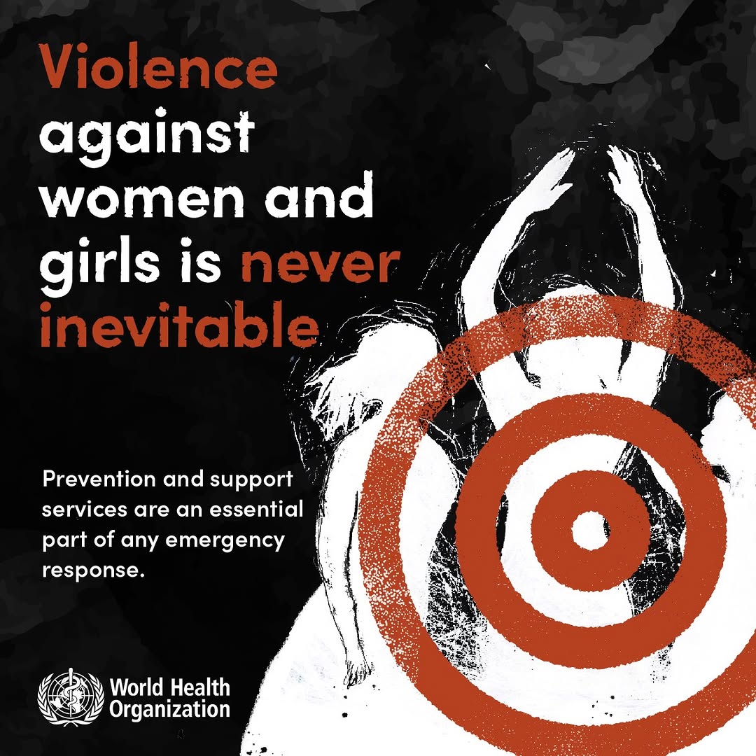 WHOJordan's tweet photo. Violence against women & girls is preventable.
Vital efforts during humanitarian emergencies, like wars, natural disasters, outbreaks, inc.:
·Empowering women & girls
·Supporting survivors
·Ensuring safe environments
·Engaging communities for prevention
#16DaysJo
#HealthForAll https://t.co/hIsfpx5vZW