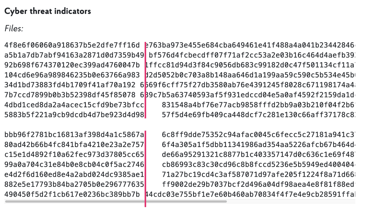 In case you're new to CTI ... and include MD5 hash values in a blog, make at least* sure the MD5 values have the same size

* we can filter out the values for empty files or zero filled files ourselves