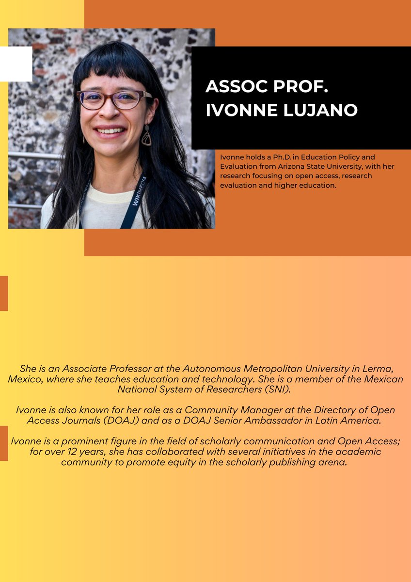 🌍 Session 7: Scholarly Communication &amp; Research Impact
Part of the #DOASummit2024 (Hosted by <a href="/DKIS_UCT/">Dept of Knowledge & Info Stewardship at UCT</a>)

🎓 Speakers:

Dr. Andiswa Mfengu
Dr. André Brasil
Dr. François van Schalkwyk
A/Prof. Ivonne Lujano
Advancing social justice in scholarly communication! 📚
#DiamondOpenAccess