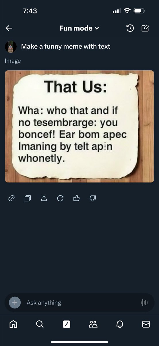 PeterWill11's tweet photo. @elonmusk Why does @grok generate memes for me in another language? Can your team please assist? https://t.co/m0tutmjRWQ