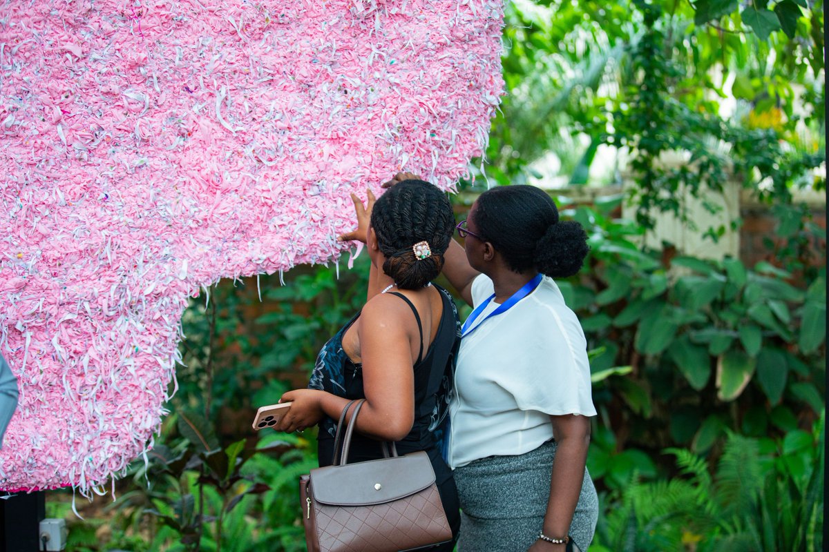 Transforming waste into art!  This magnificent KosmoPads art by Uwase Crista, crafted from leftover materials, is a testament to sustainability and creativity. Nothing goes to waste as we work towards eco-friendly solutions in menstrual hygiene.  

#10YearsAnniversaryHighlights