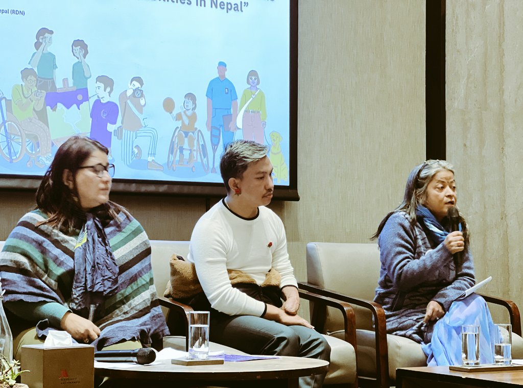 magar_binda's tweet photo. Thank you 4 sharing your leadership journey in promoting disability rt #PratimaGurung #DrBirendraPokhrel #AadityaRai #ShilaThapa #MatrikaDevkota #LalitpurMetropolitanCity & #NFDN & all OPD rep for sharing d best practices on disability inclusion in Nepal #CelebratingLeadership https://t.co/JZt6dJjZFz
