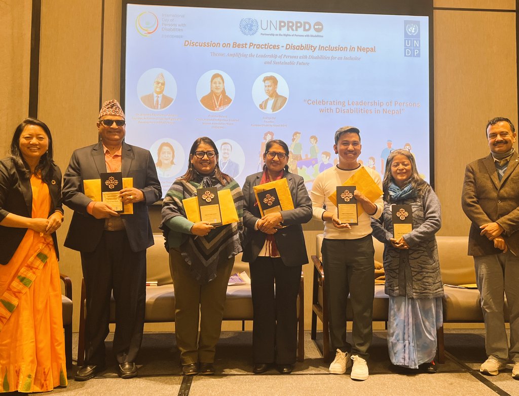 magar_binda's tweet photo. Thank you 4 sharing your leadership journey in promoting disability rt #PratimaGurung #DrBirendraPokhrel #AadityaRai #ShilaThapa #MatrikaDevkota #LalitpurMetropolitanCity & #NFDN & all OPD rep for sharing d best practices on disability inclusion in Nepal #CelebratingLeadership https://t.co/JZt6dJjZFz