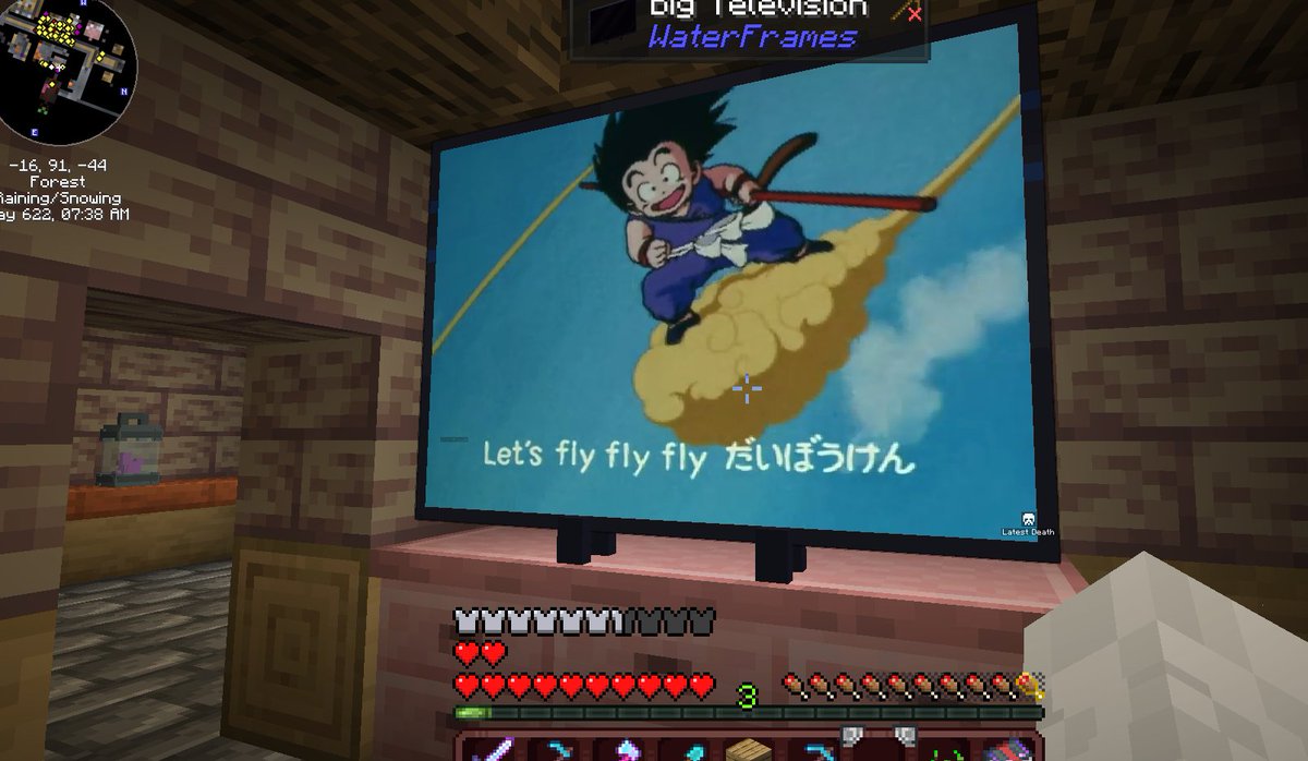 DanaTheWana's tweet image. Watching OG Dragon Ball in minecraft
