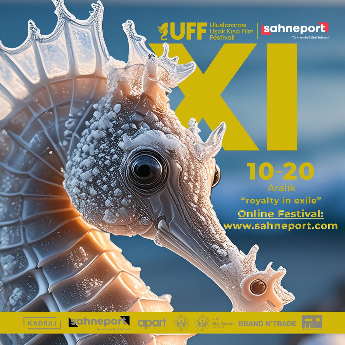 KanatliDenizati's tweet photo. UFF XI kataloğu 10-20 Aralık 2024 tarihleri arasında, çevrimiçi festivaliyle sadece Sahneport’ta!
İster UFF XI Festival aboneliğiyle tüm filmleri, ister dijital biletle istediğiniz filmi izleyebilirsiniz.
UFF XI | Sahneport İyi seyirler diler! 

https://t.co/GwVhbQVCDO https://t.co/oIqlGHODkj